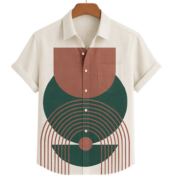 Camisa Modern Terra con Estampado Geométrico